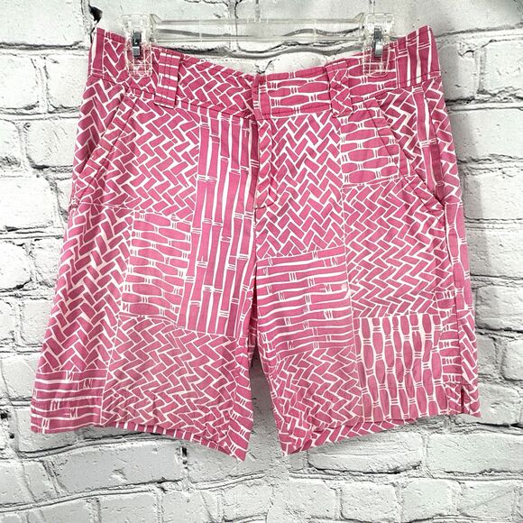 Lilly Pulitzer Pants - Lilly Pulitzer Resort Fit Shorts Women's 4 Pink Geo Preppy **FLAWS**READ**